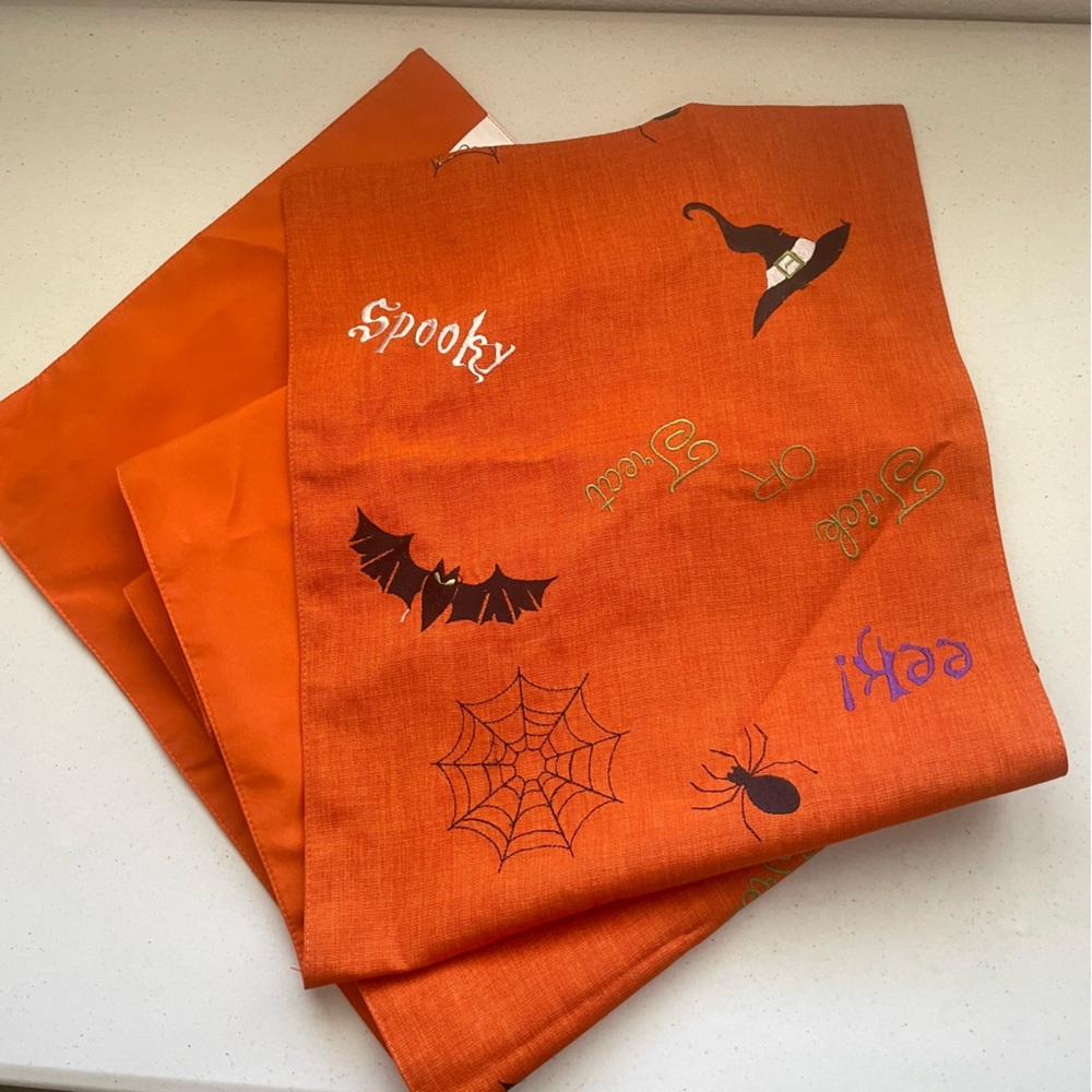 Witch Crafters - Halloween 14”x72” Table Runner - NWOT - embroidered